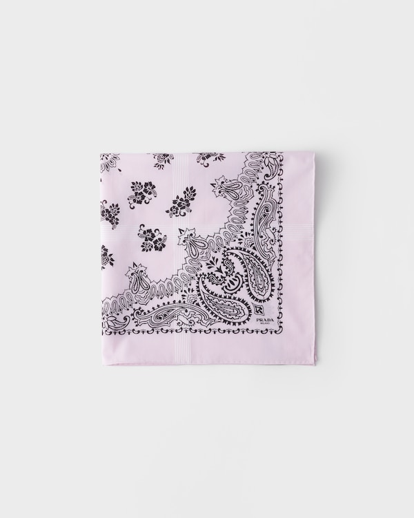 Foulard en batiste imprimée - Blanc Albâtre / Blanc Foulard en batiste imprimée - Blanc Albâtre / Blanc