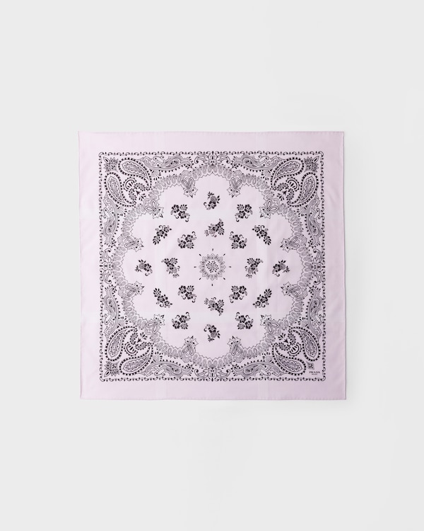 Foulard en batiste imprimée - Blanc Albâtre / Blanc Foulard en batiste imprimée - Blanc Albâtre / Blanc