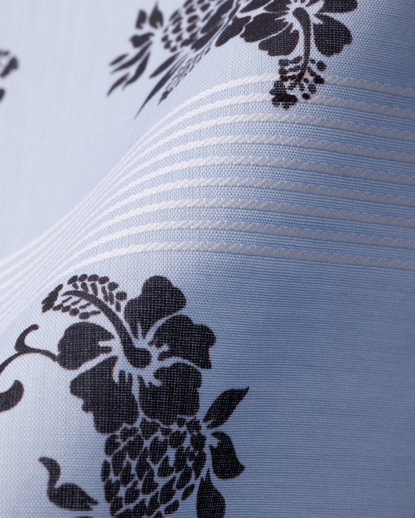 Printed batiste scarf - Sky Blue/White Printed batiste scarf - Sky Blue/White