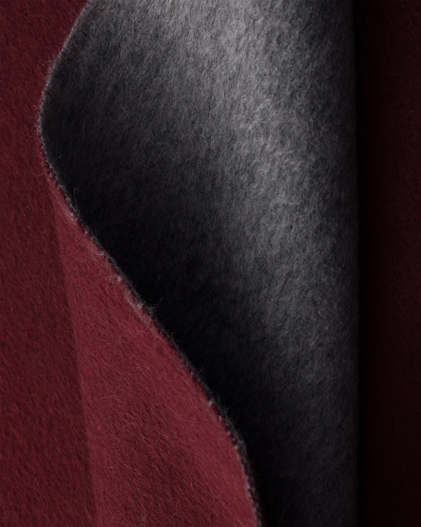 Double cashmere scarf - Bordeaux/Slate Double cashmere scarf - Bordeaux/Slate