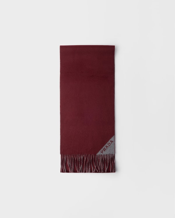 Double cashmere scarf - Bordeaux/Slate Double cashmere scarf - Bordeaux/Slate