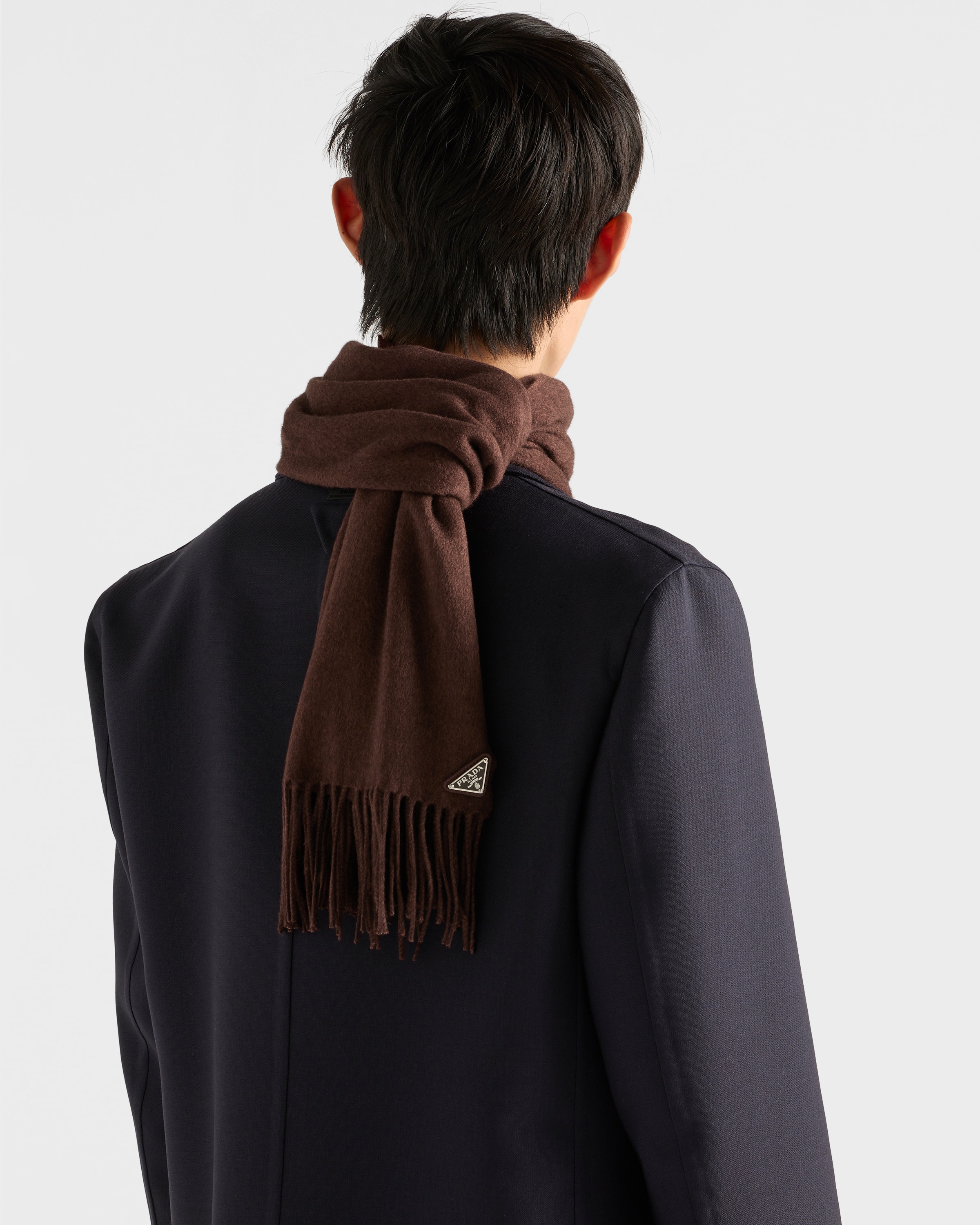Shop Prada Silk and cashmere scarf at Beverly Center in Los Shop Prada Silk and cashmere scarf at Beverly Center in Los