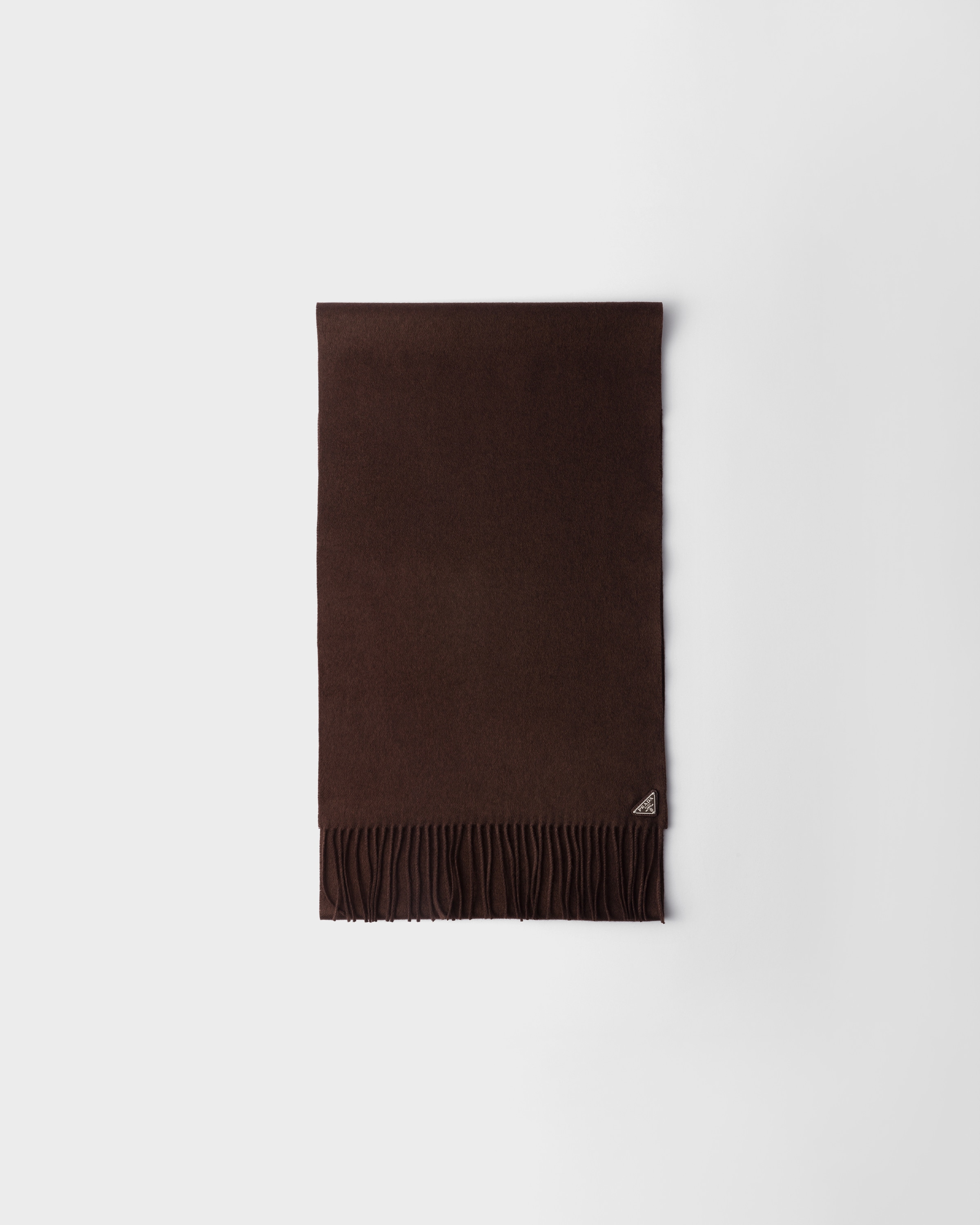 ブラウン シルクxカシミヤ スカーフ | PRADA ブラウン シルクxカシミヤ スカーフ | PRADA
