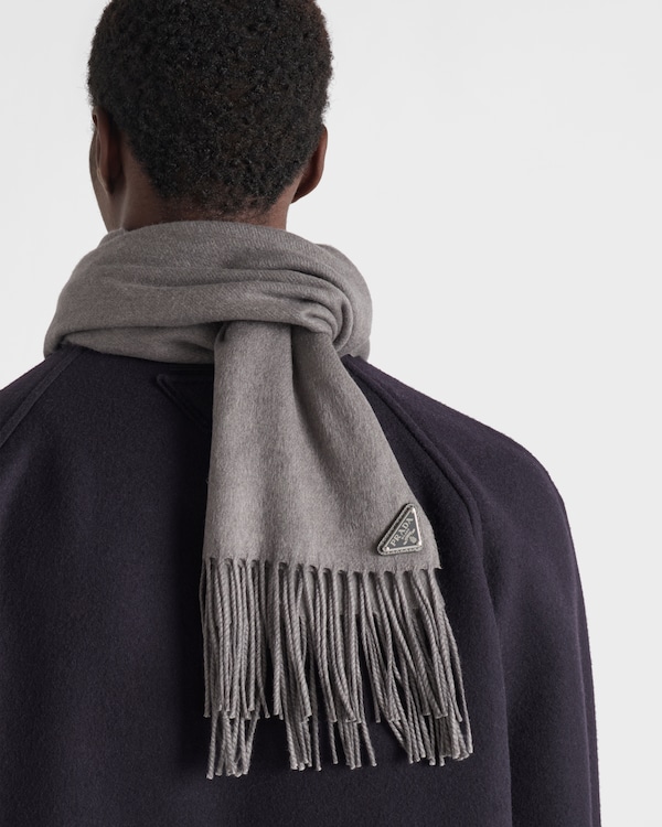 Silk and cashmere scarf - Marble Gray Silk and cashmere scarf - Marble Gray