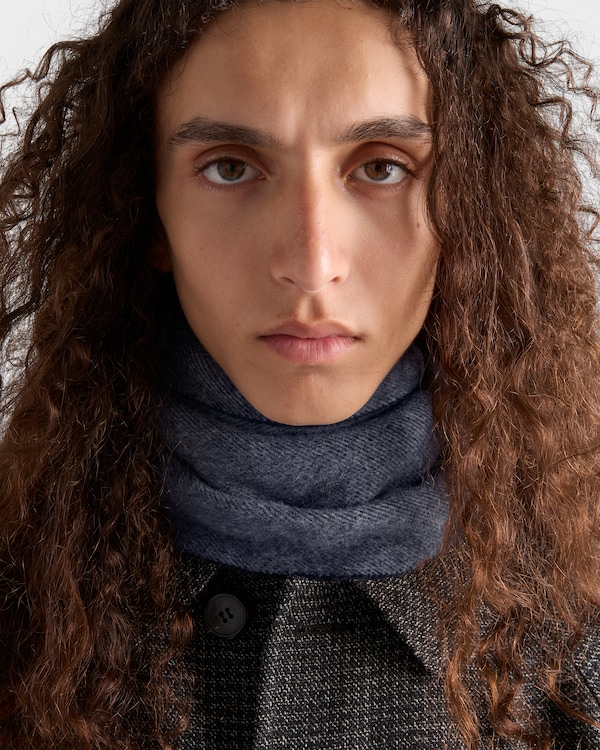 캐시미어 및 울 스카프 - 블루/발틱 블루 캐시미어 및 울 스카프 - 블루/발틱 블루