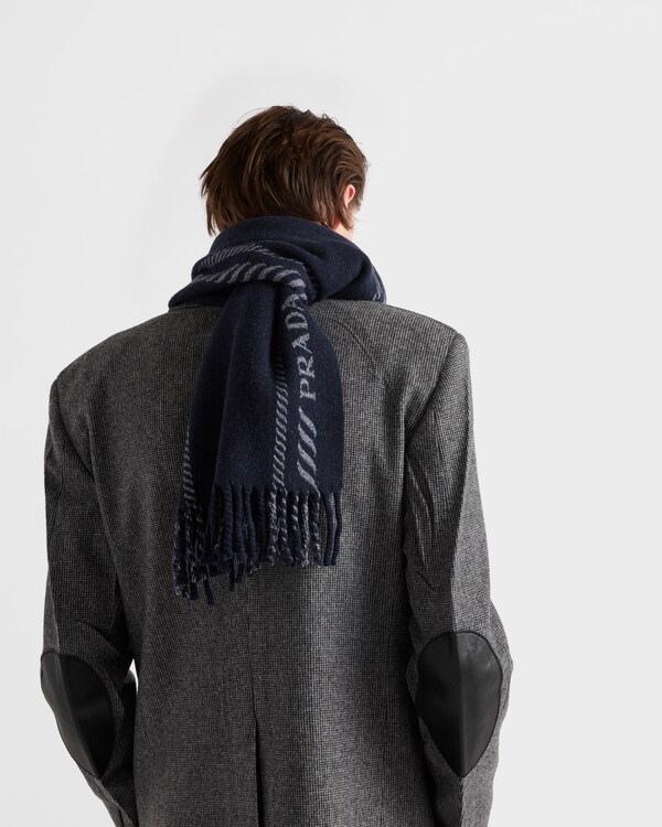 Wool and cashmere scarf - Navy Wool and cashmere scarf - Navy