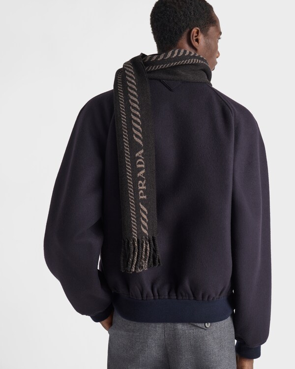 Wool and cashmere scarf - Ebony Wool and cashmere scarf - Ebony