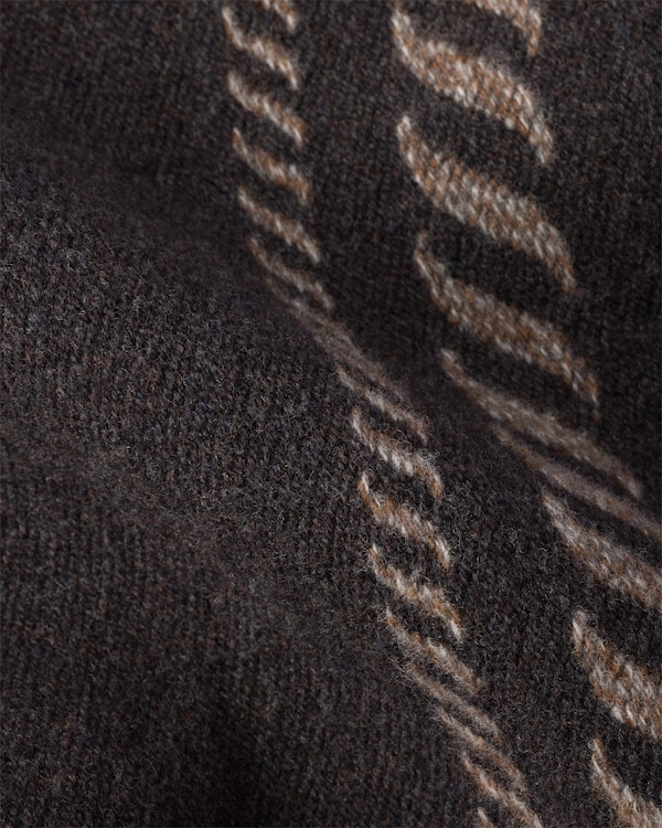 Wool and cashmere scarf - Ebony Wool and cashmere scarf - Ebony