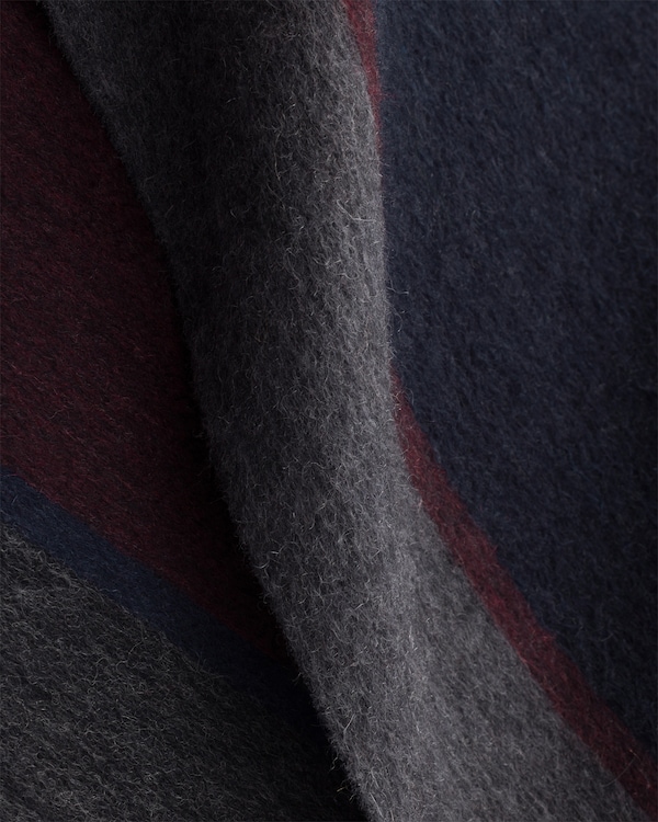 Cashmere and wool scarf - Blue/Burgundy Cashmere and wool scarf - Blue/Burgundy