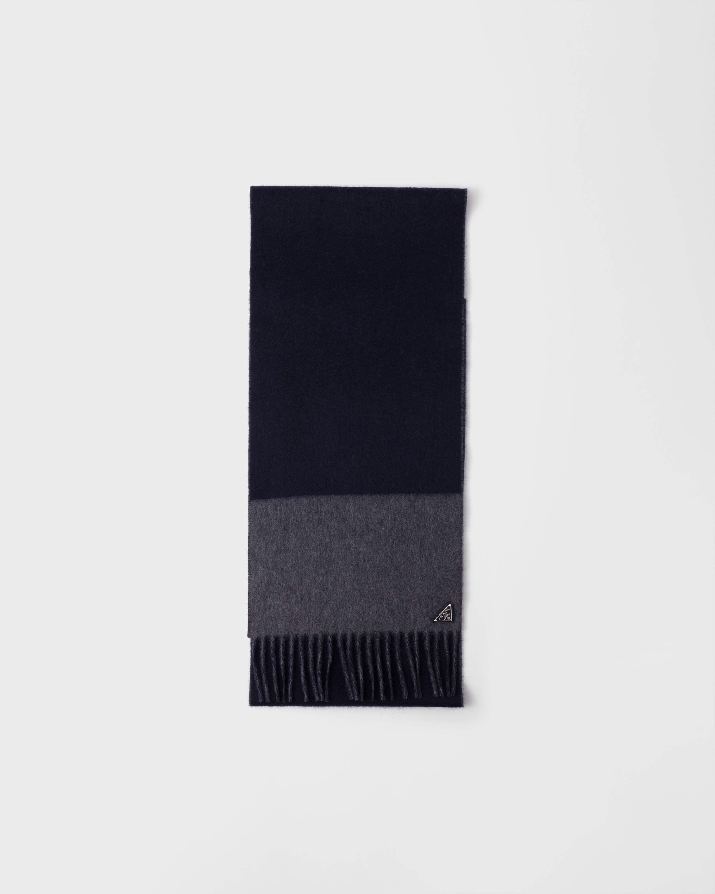 ブルー／グレー カシミヤ スカーフ | PRADA