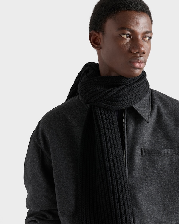 Wool scarf - Black Wool scarf - Black