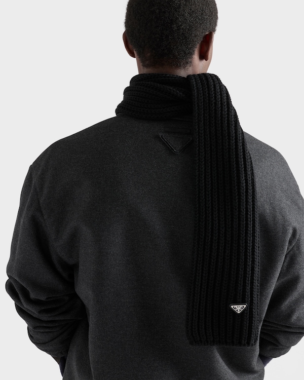 Wool scarf - Black Wool scarf - Black