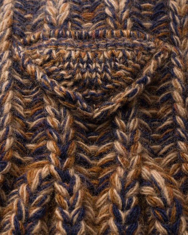 Wool and cashmere dickey - Navy Blue/Rust Wool and cashmere dickey - Navy Blue/Rust