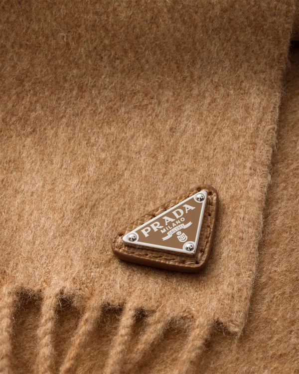 Silk and cashmere scarf - Camel Brown Silk and cashmere scarf - Camel Brown