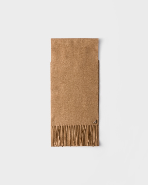 Silk and cashmere scarf - Camel Brown Silk and cashmere scarf - Camel Brown