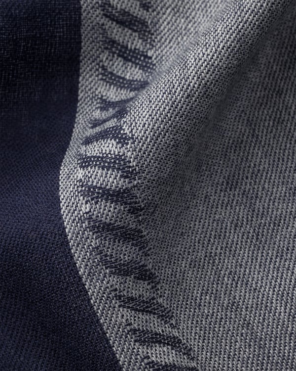 Étole en laine et soie - Bleu/Gris Étole en laine et soie - Bleu/Gris
