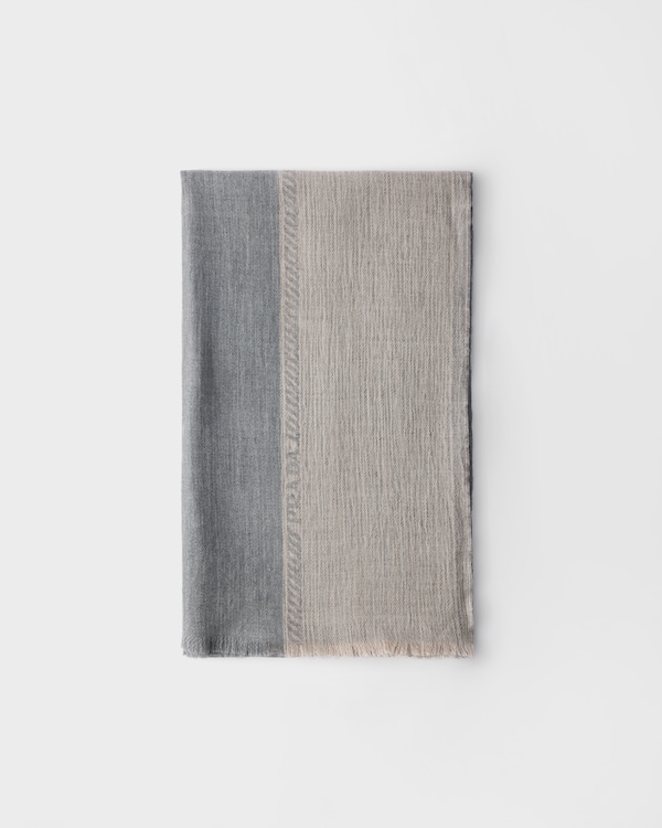Étole en laine et soie - Grey/Desert Étole en laine et soie - Grey/Desert