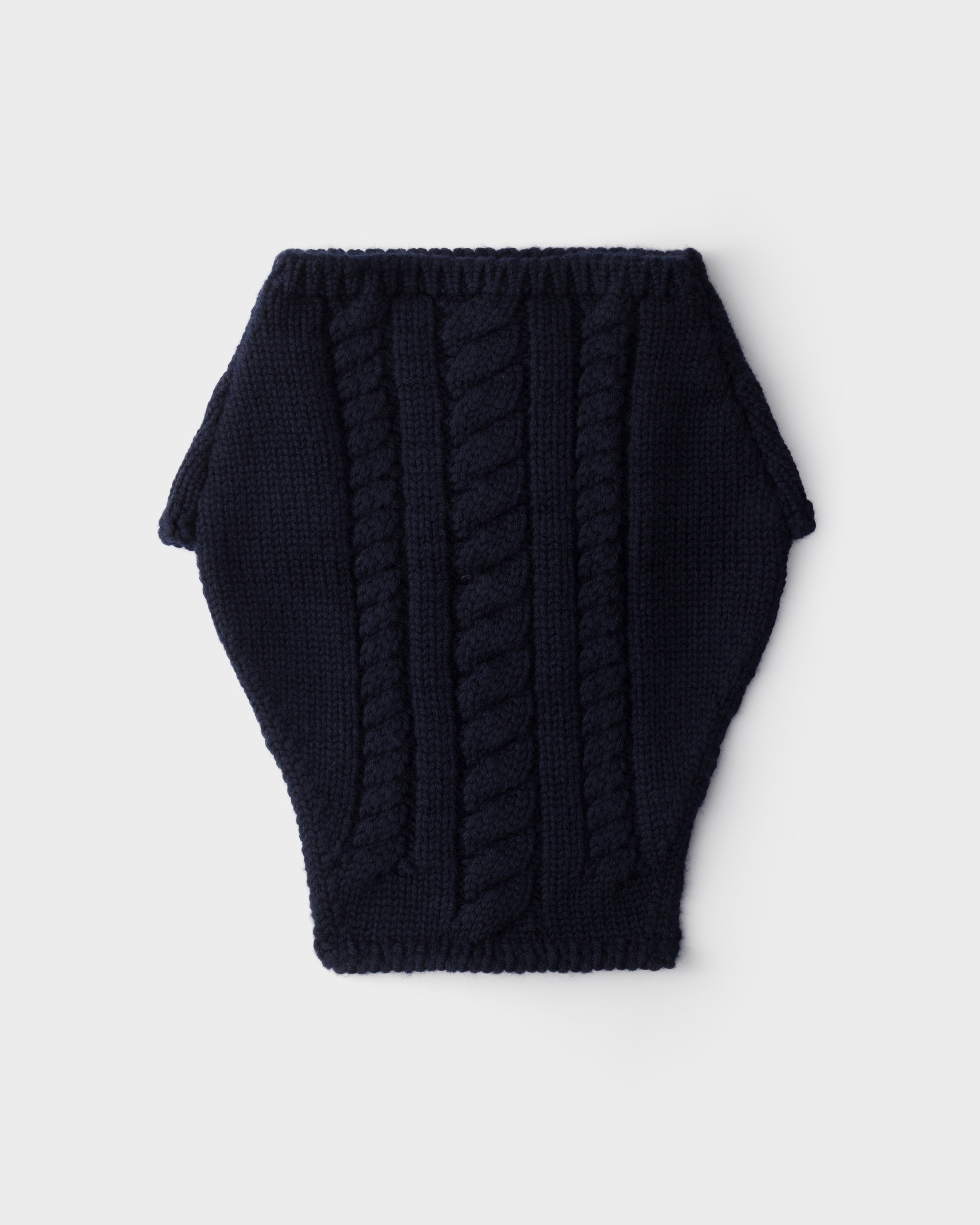 Navy Wool Neck Warmer | PRADA - Japan