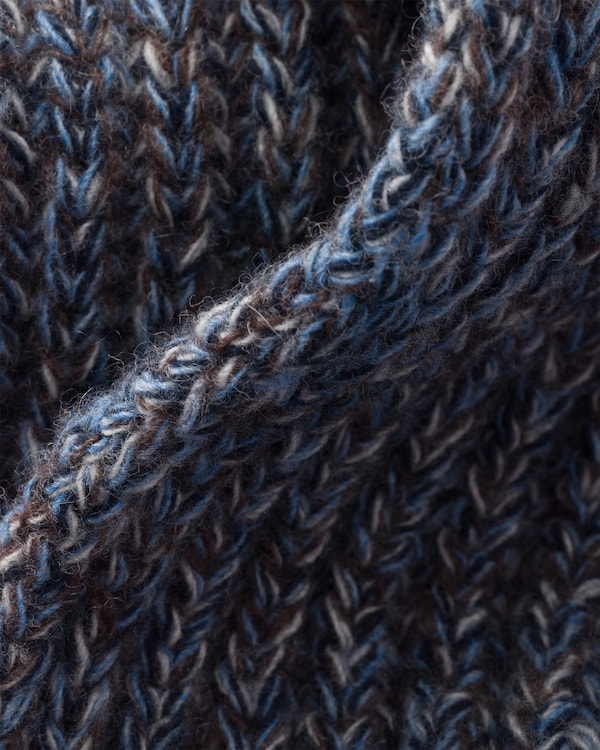 Wool and cashmere scarf - Aviation Blue/Ebony Wool and cashmere scarf - Aviation Blue/Ebony