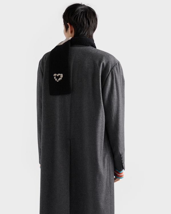Wool and cashmere scarf - Black/Ivory Wool and cashmere scarf - Black/Ivory