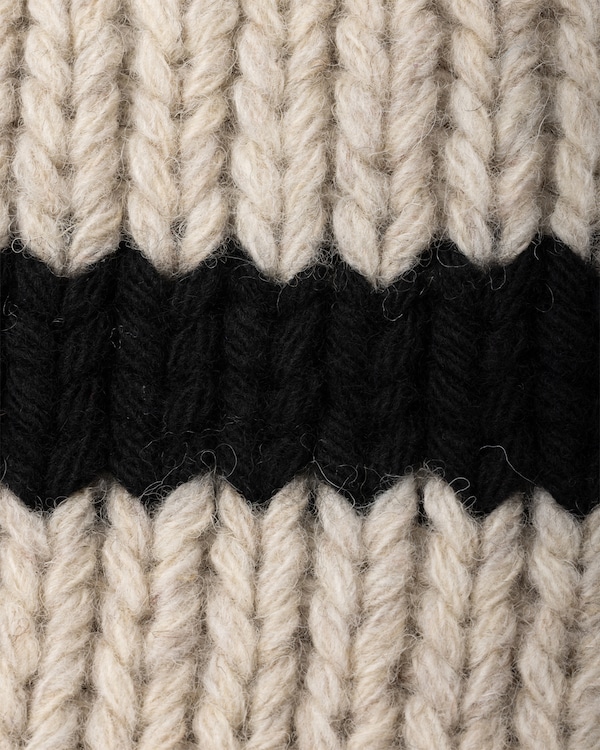 Wool and cashmere scarf - Black/Ivory Wool and cashmere scarf - Black/Ivory