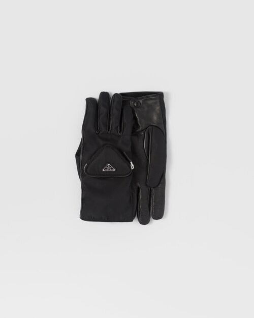Prada 再生尼龙和软羊革手套 1