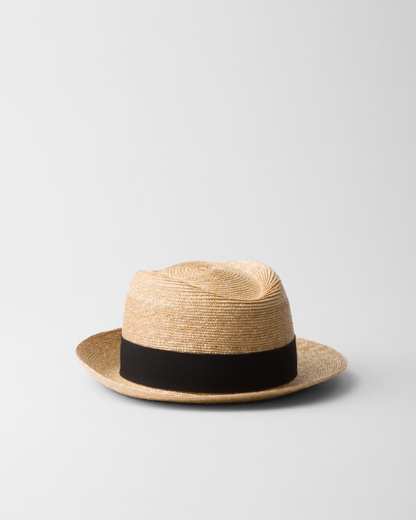 Tan/Black Crochet hat | PRADA