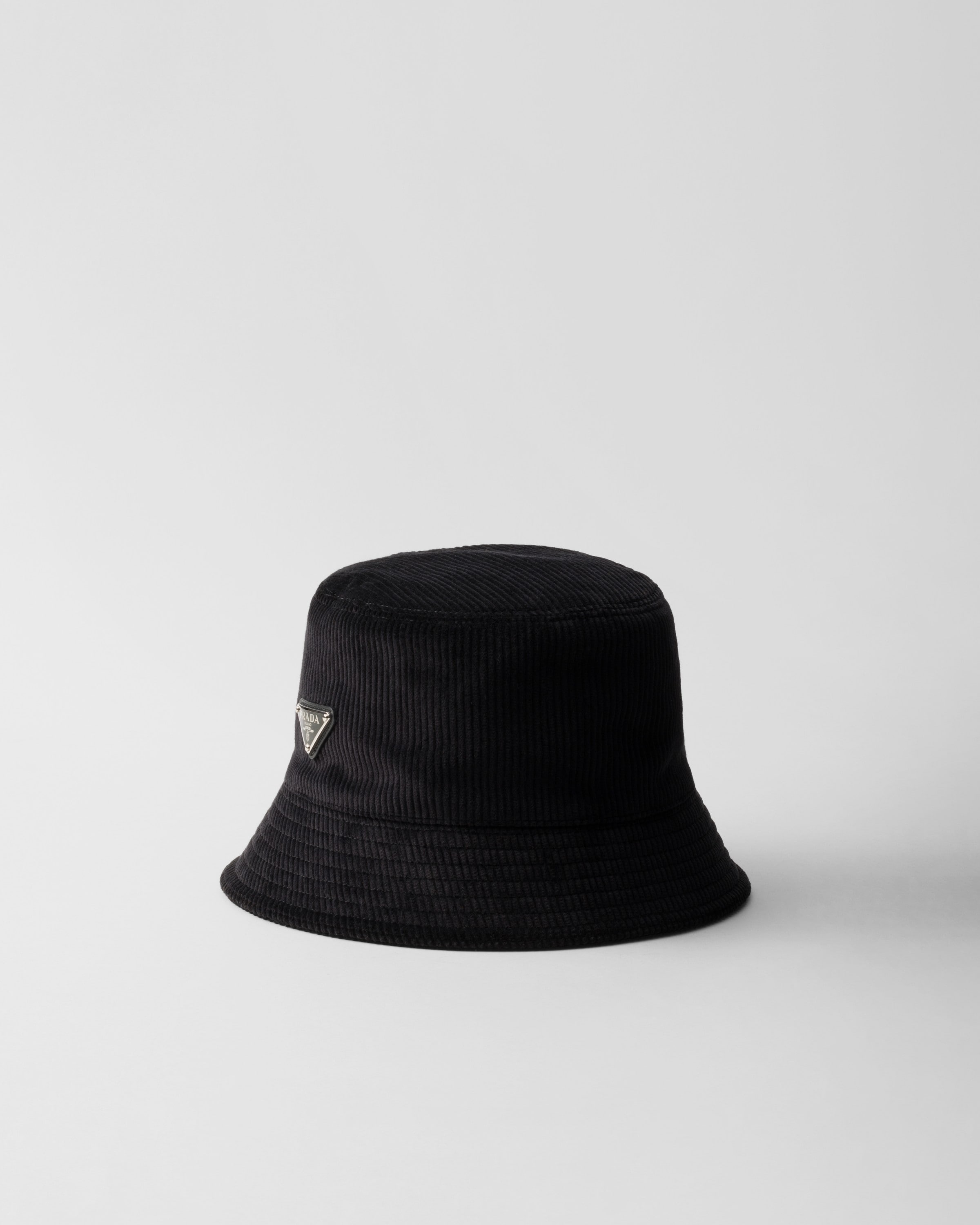 Prada Corduroy Bucket Hat In Black