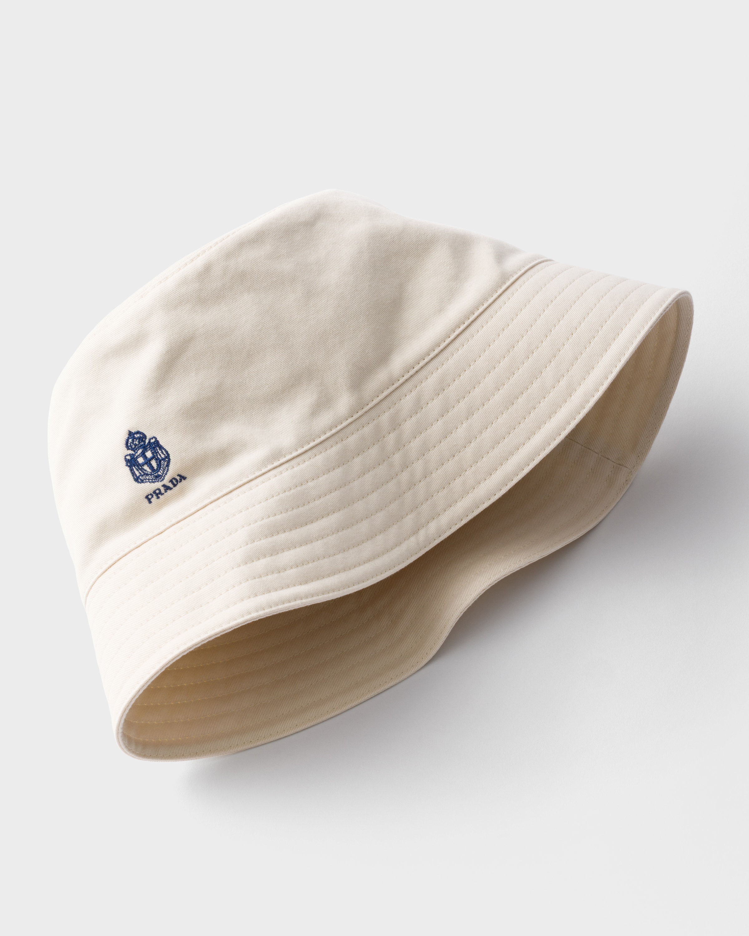 PRADA　バケハ　XL Sand Beige Old Gabardine Bucket Hat | PRADA - United States