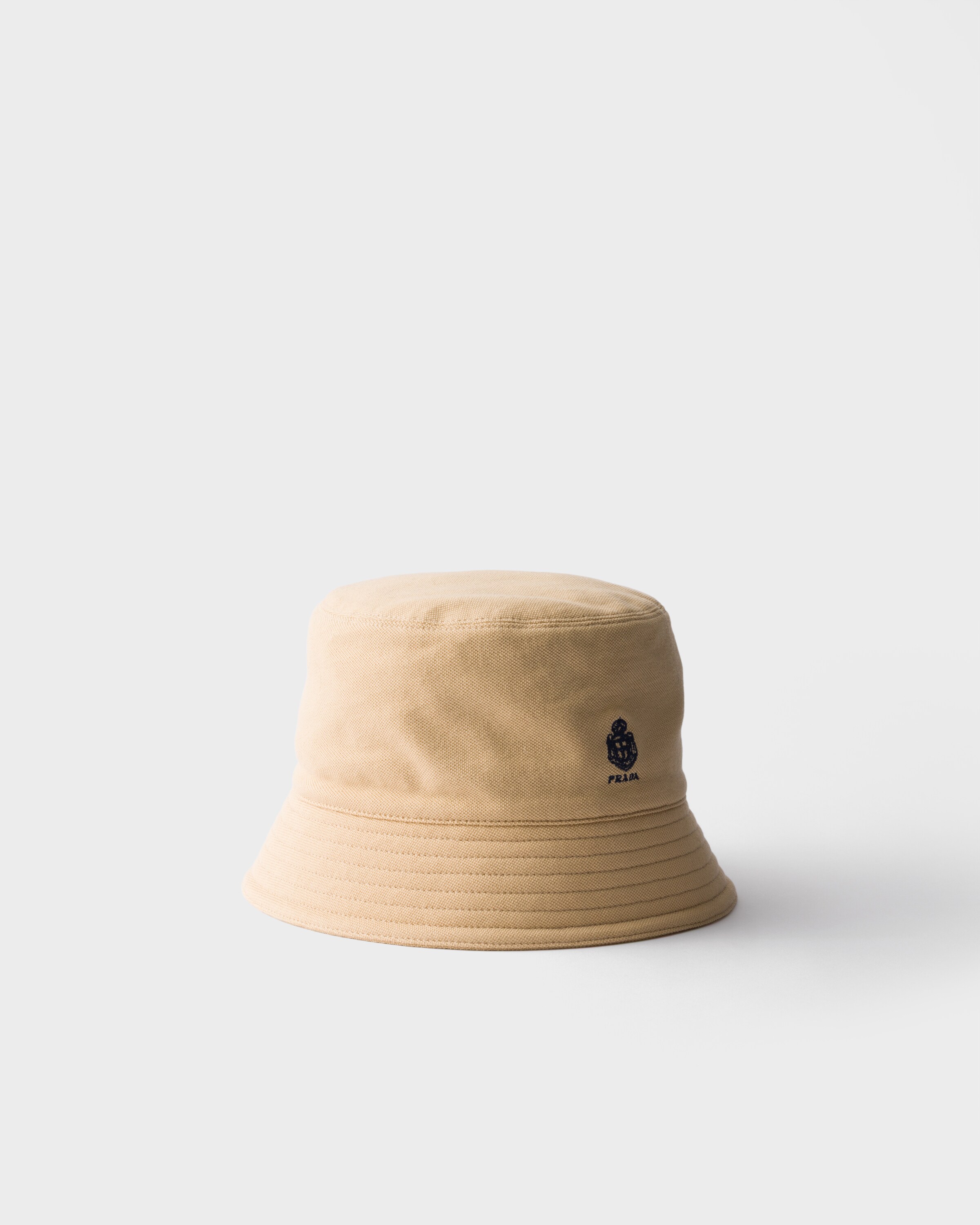 Prada Old Piqué Bucket Hat, Man, Desert Beige, Size M