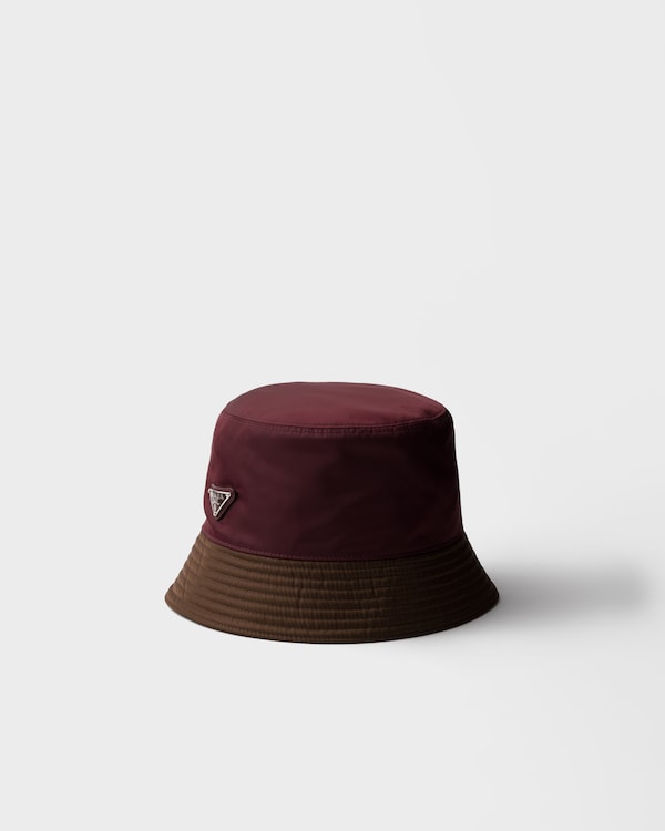 Re-Nylon two-tone bucket hat - Burgundy/Burnt Sienna Re-Nylon two-tone bucket hat - Burgundy/Burnt Sienna