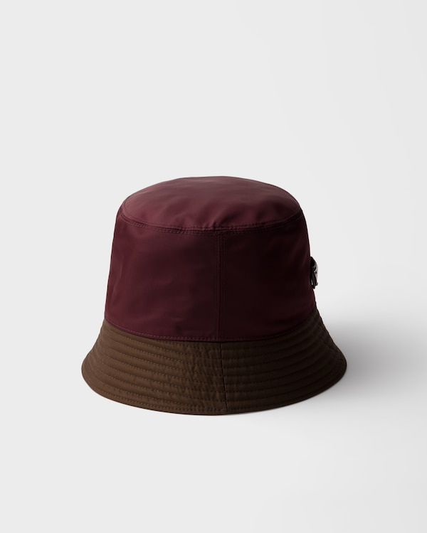Re-Nylon two-tone bucket hat - Burgundy/Burnt Sienna Re-Nylon two-tone bucket hat - Burgundy/Burnt Sienna