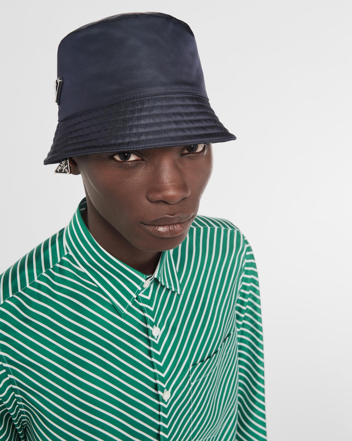 Navy Renylon Bucket Hat PRADA