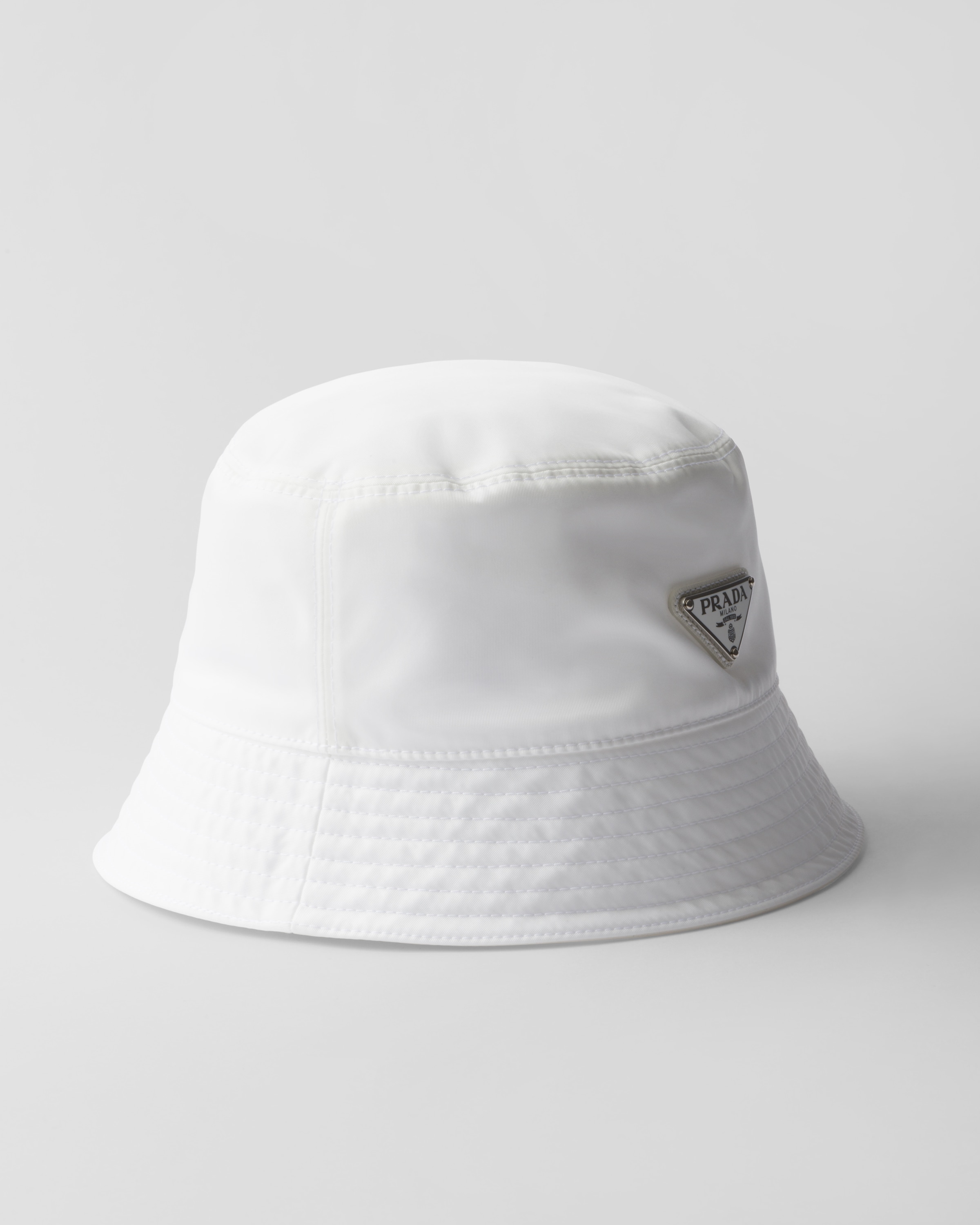White Renylon Bucket Hat PRADA