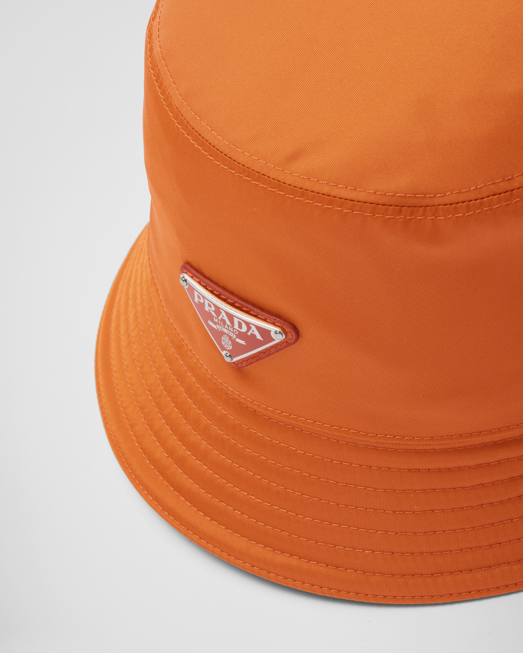 Orange Renylon Bucket Hat PRADA