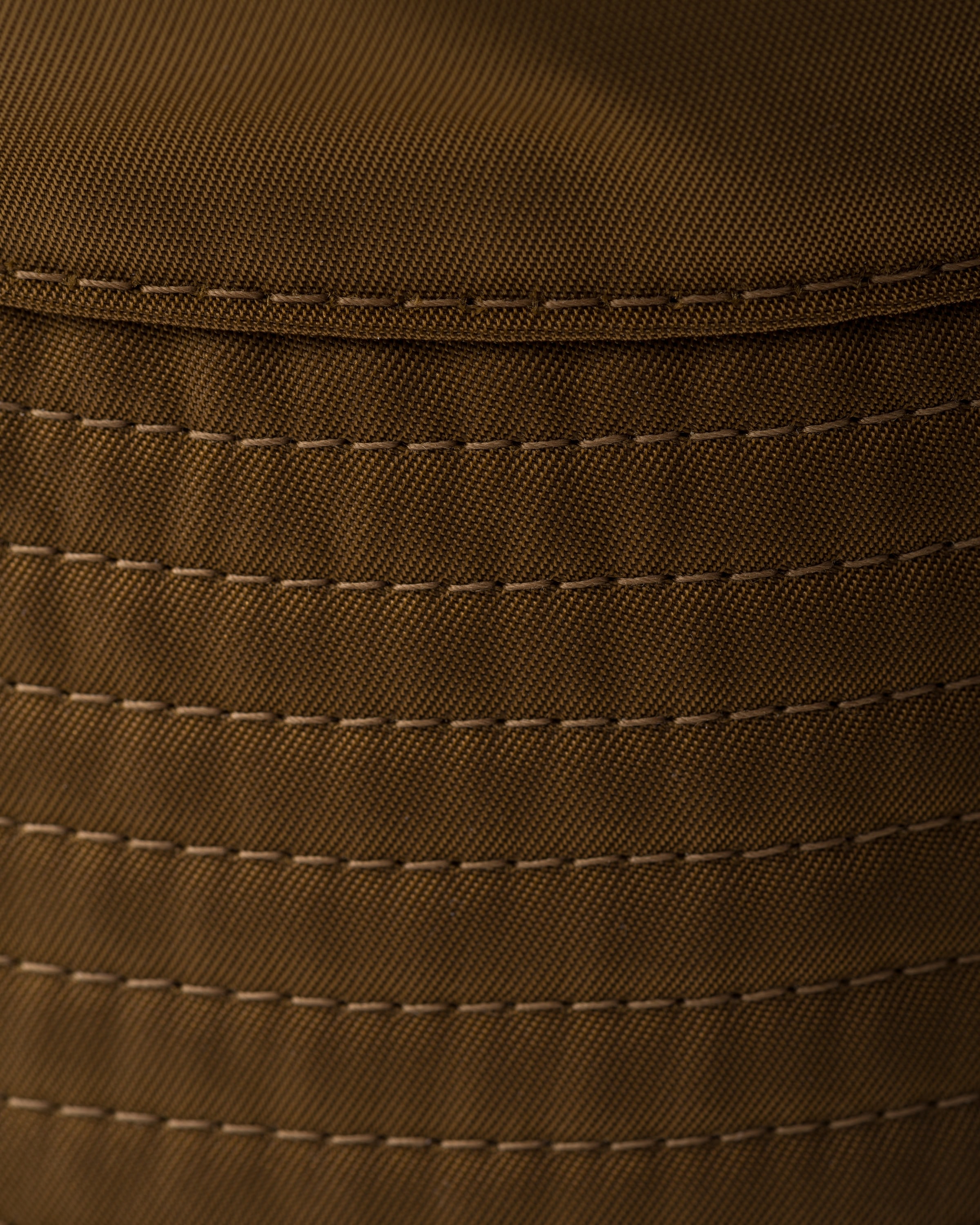 Prada Mens Brown Logo-badge Recycled-nylon Bucket Hat In Korkbeige