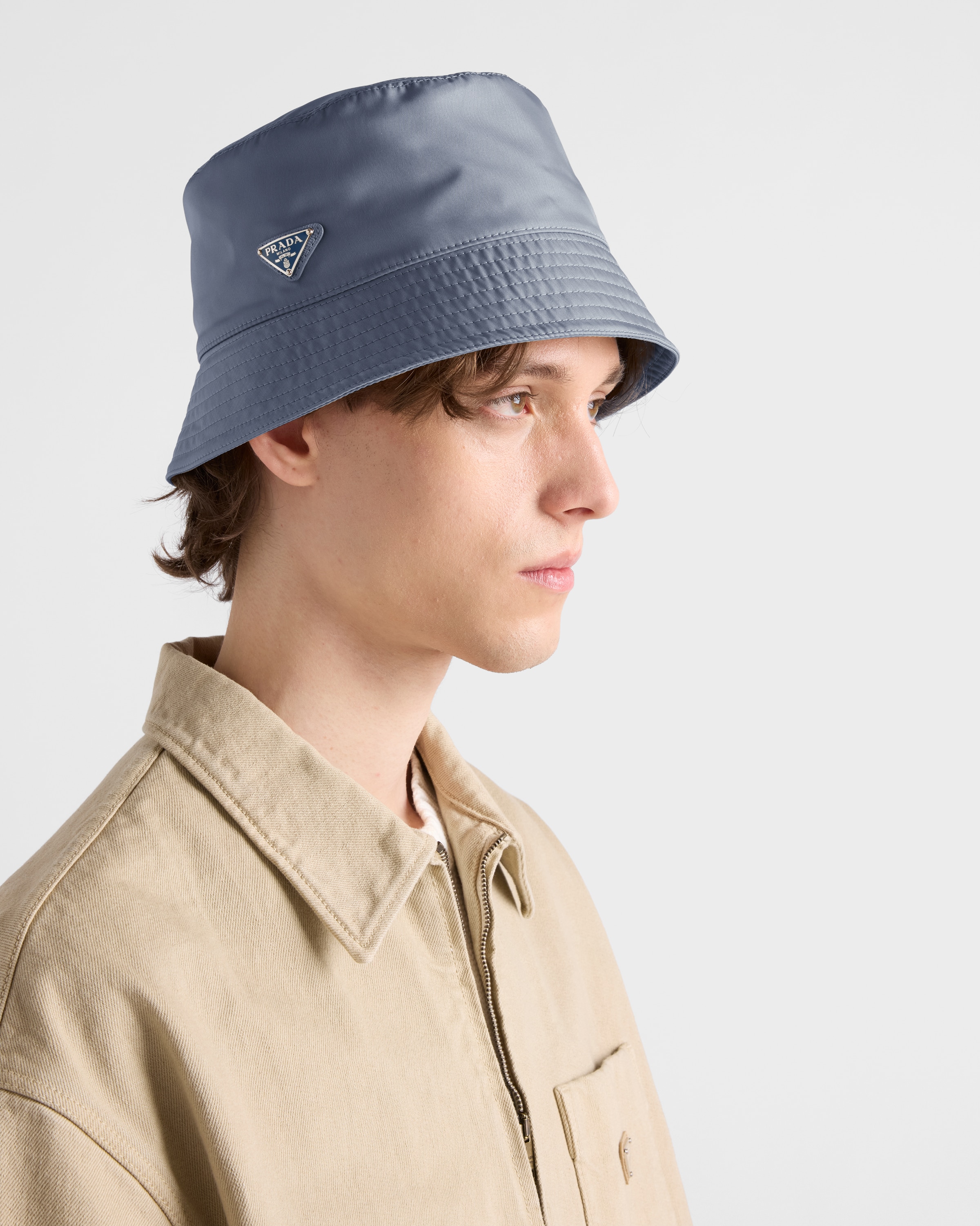 Aviation Blue Re-nylon Bucket Hat | PRADA