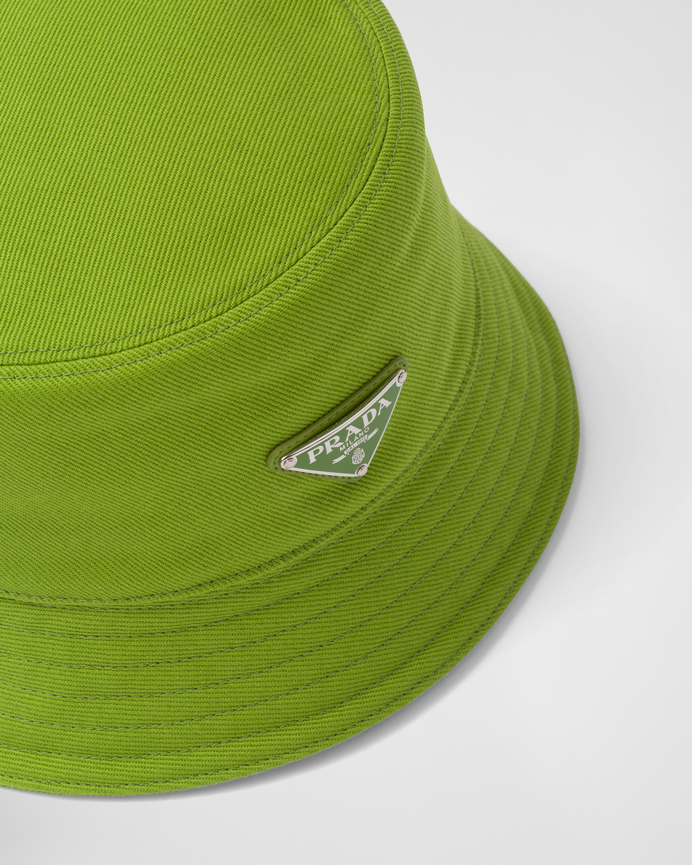 Fern Green Drill bucket hat Prada