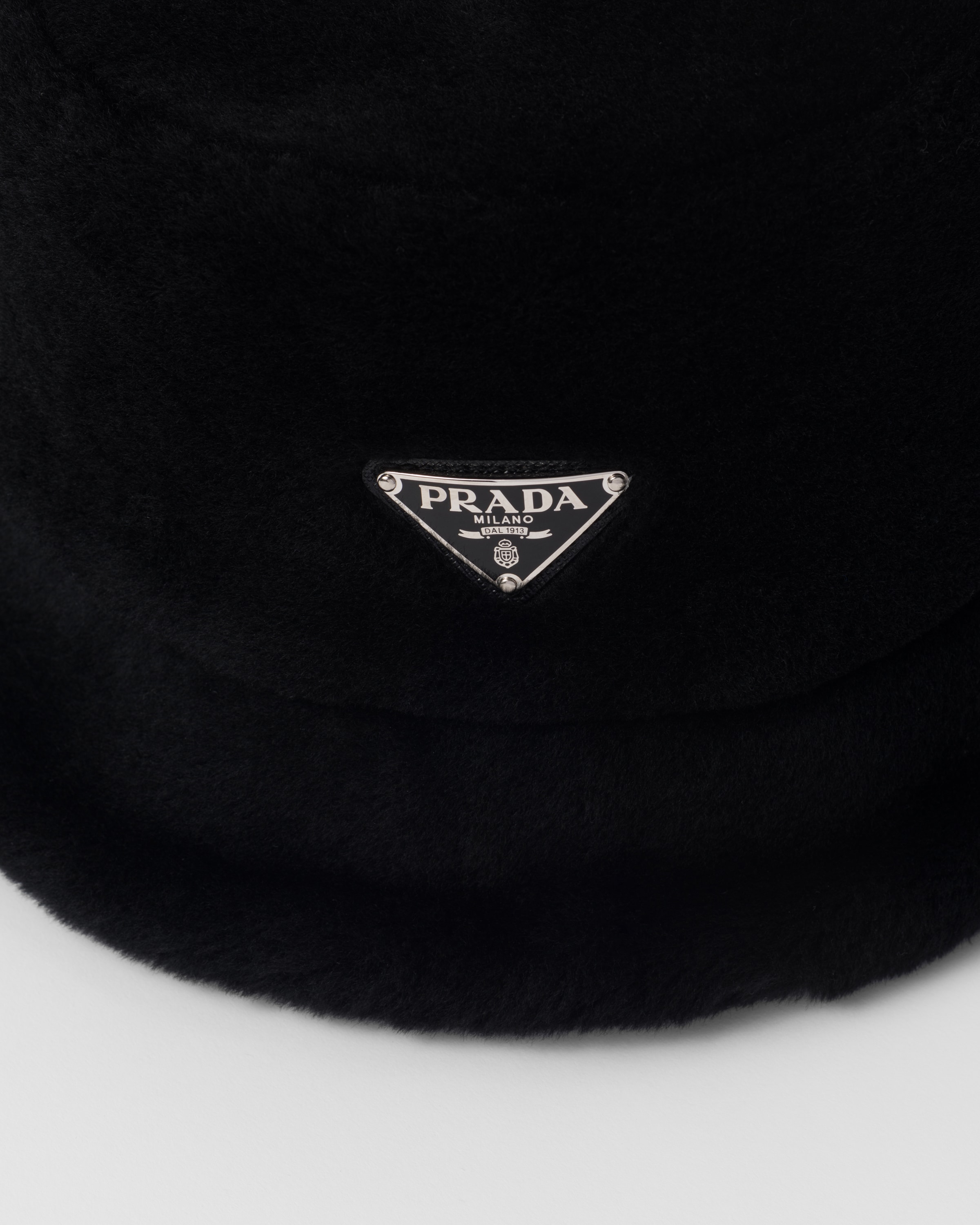 Prada fuzzy bucket hat sale