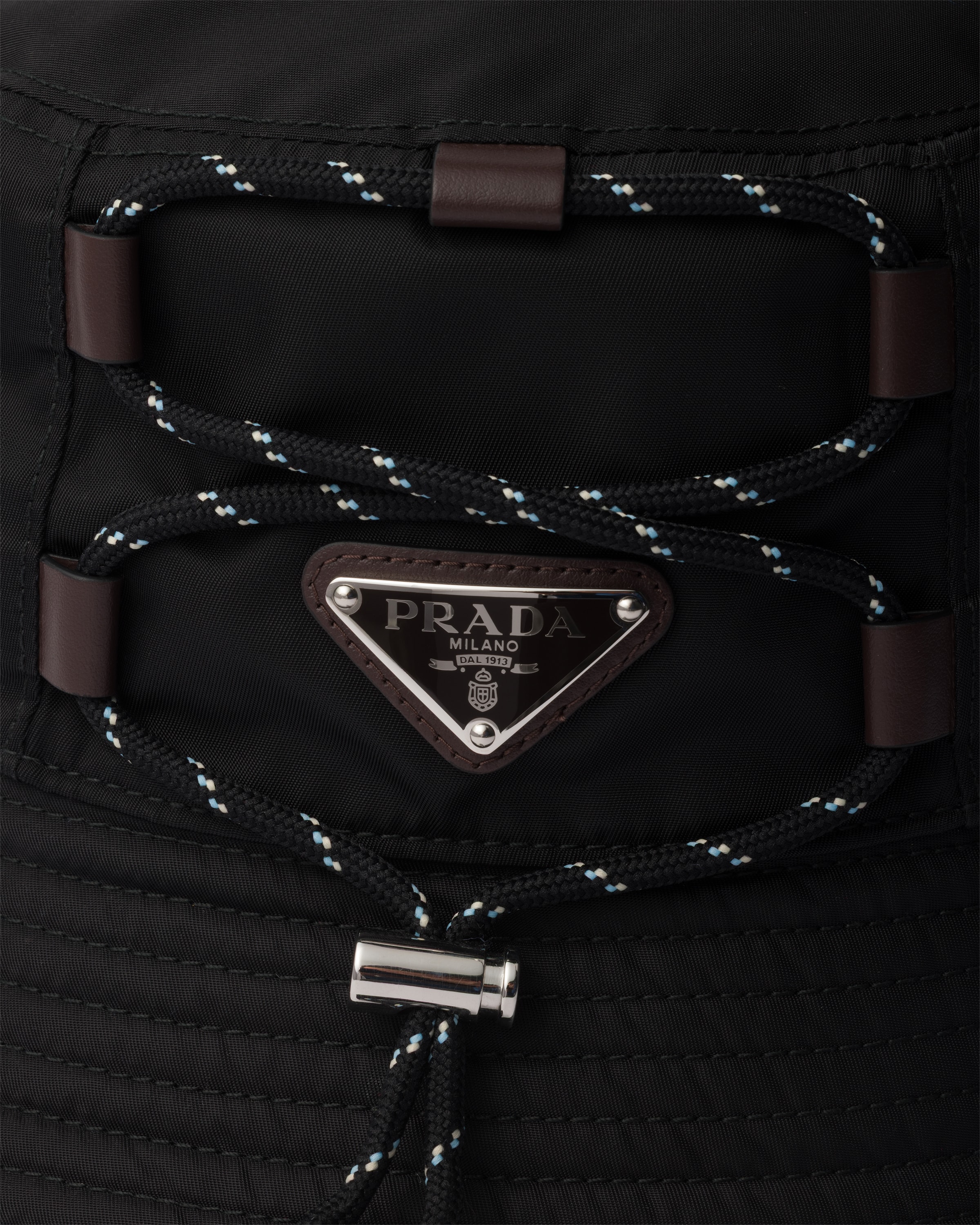 ブラック プラダ スピードロック Re-nylon バケットハット | PRADA