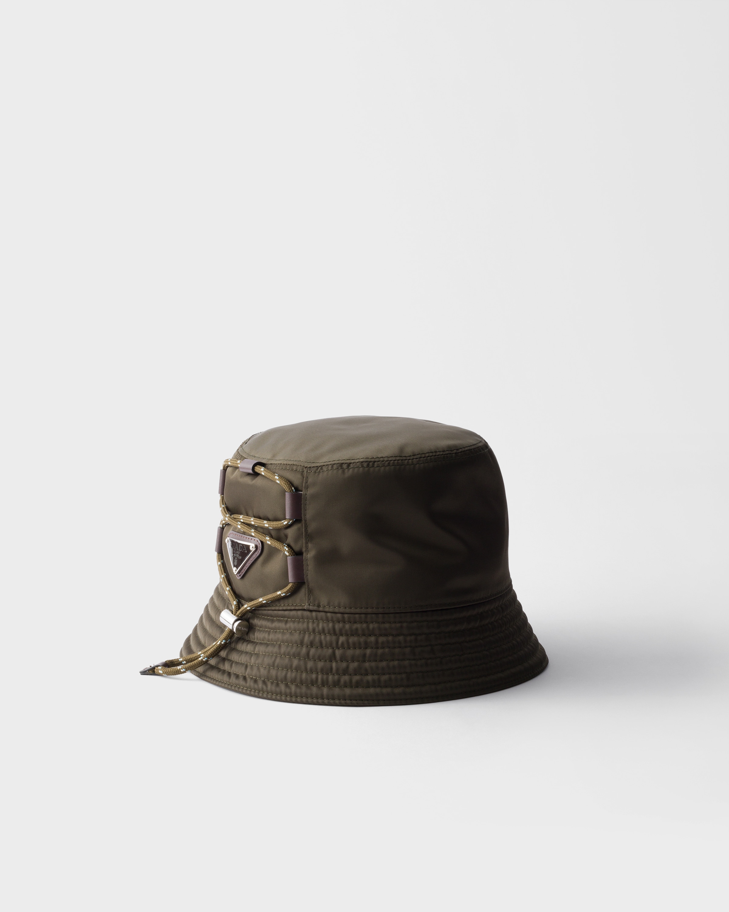 Camouflage Green Prada Speedrock Re-Nylon bucket hat | PRADA