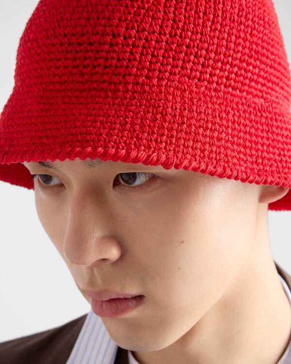 Chapeau bob en crochet - Rouge Chapeau bob en crochet - Rouge