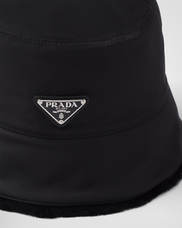 Re-Nylon and shearling bucket hat Re-Nylon and shearling bucket hat