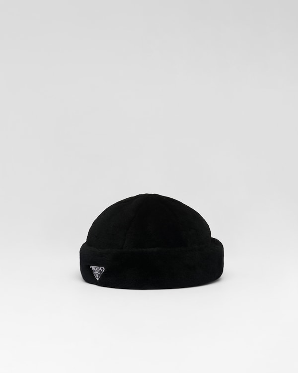 Blue Wool and cashmere beanie | PRADA