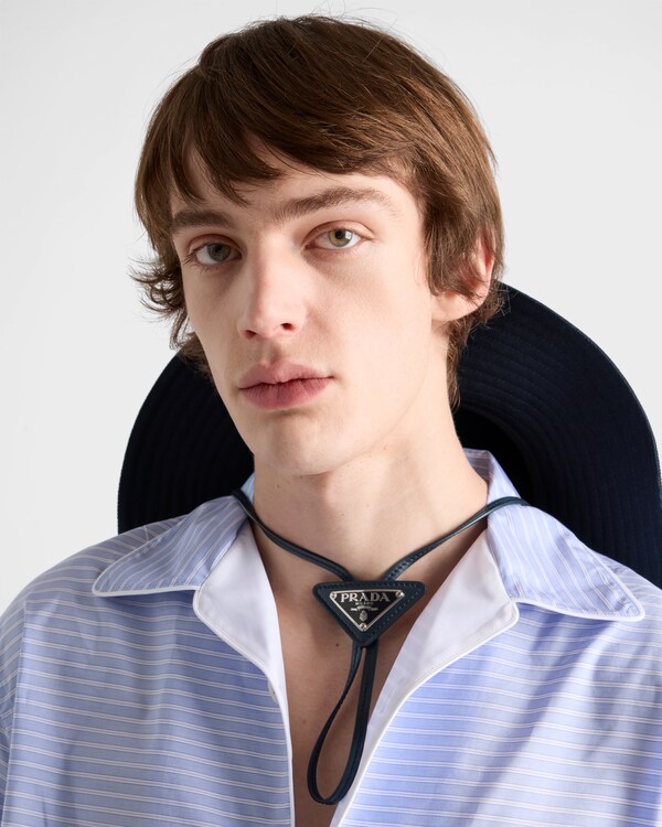 Cappello a tesa larga in drill - Blu Cappello a tesa larga in drill - Blu