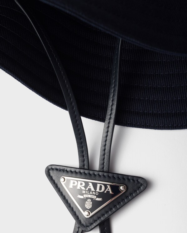 Cappello a tesa larga in drill - Blu Cappello a tesa larga in drill - Blu