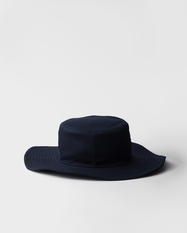 Cappello a tesa larga in drill - Blu Cappello a tesa larga in drill - Blu