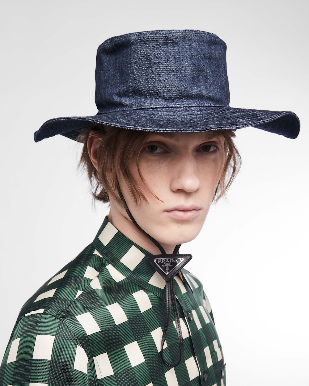 Navy Denim hat | Prada