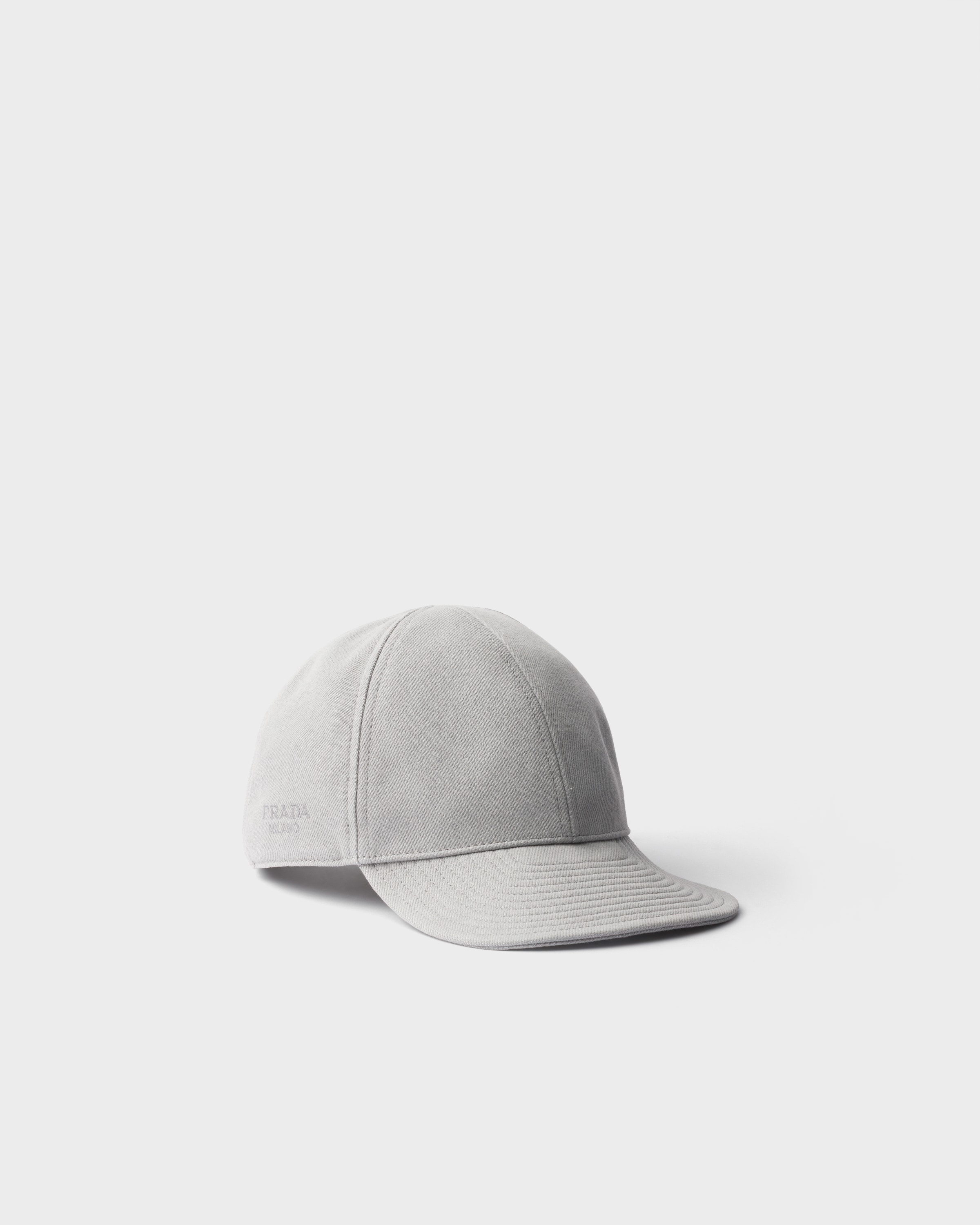 Prada Denim Baseball Cap, Man, Gray, Size XL