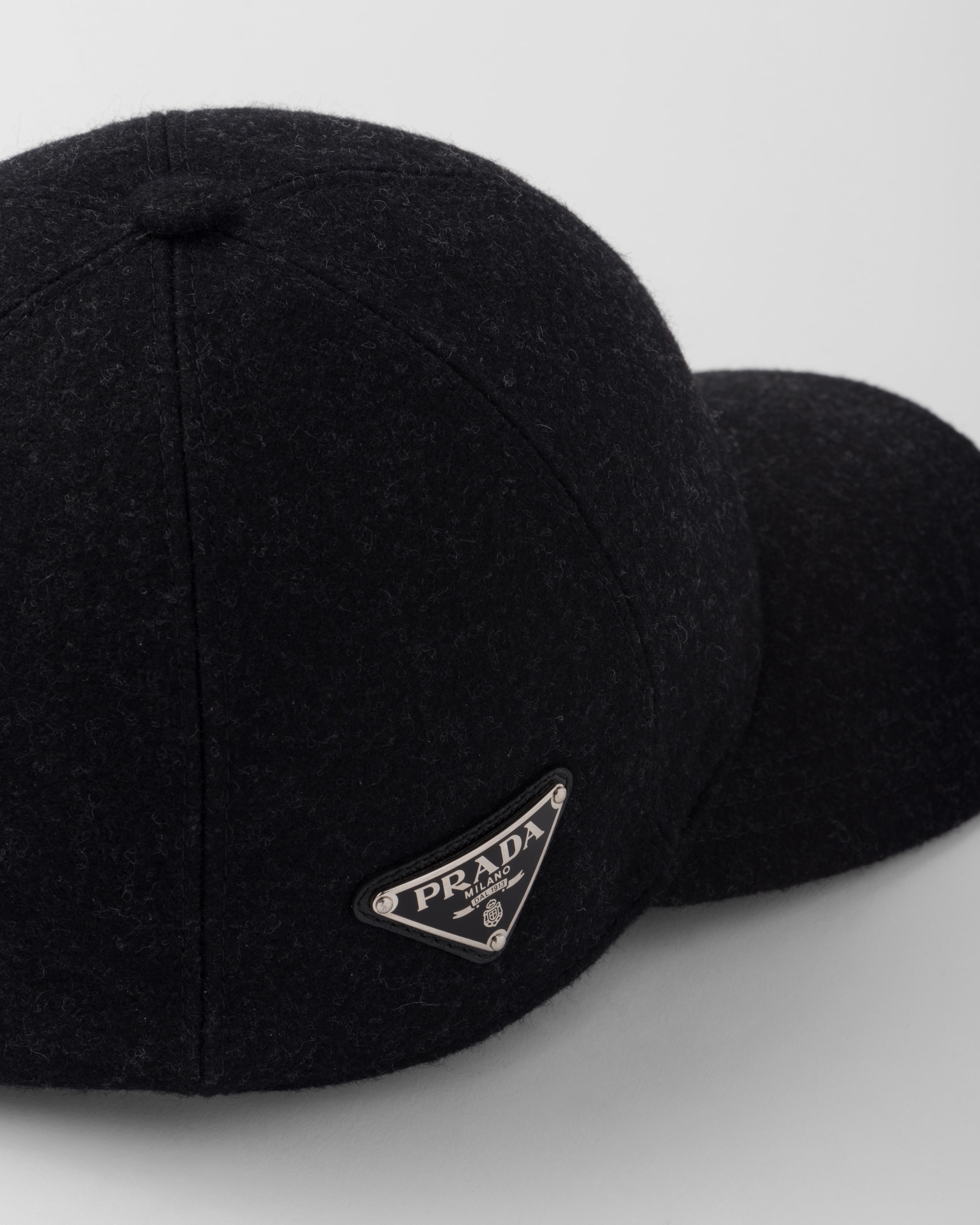 Anthracite Gray Loden Baseball Cap | PRADA